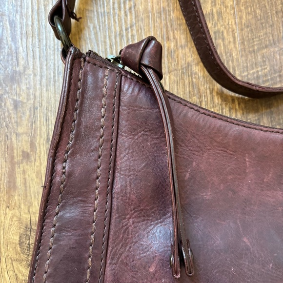 Frye Melissa Zip Crossbody Dark Red - Picture 4 of 16